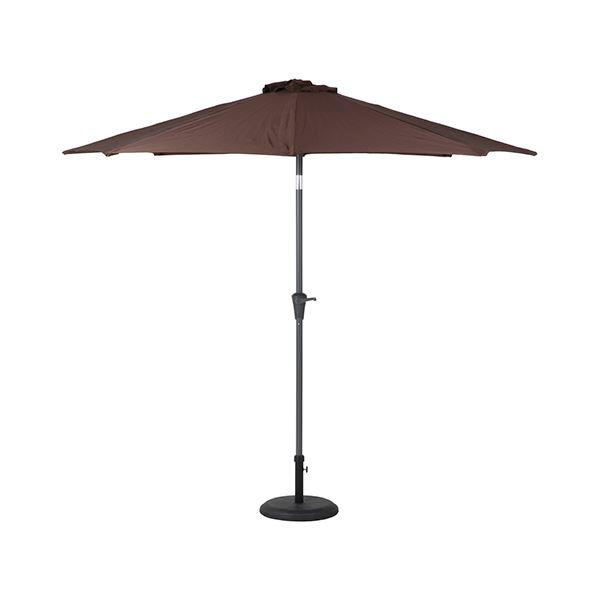 新品早割 印象のデザインのアルミパラソル クランク式 ガーデン用品 270cm ブラウン 日除け クランク式 ブラウン 日除け 簡単開閉 代引不可 Ds ブルースタイル 店