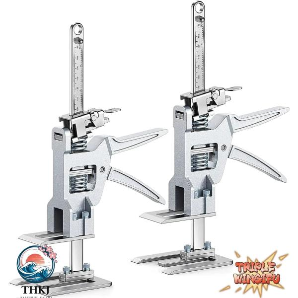 ジャッキ 定規付 最大耐荷重 200kg ソリッドスチール製 ハンドリフティングツールジャッキ ミニ昇降器 労力節約アームジャッキ ドア 建具取付