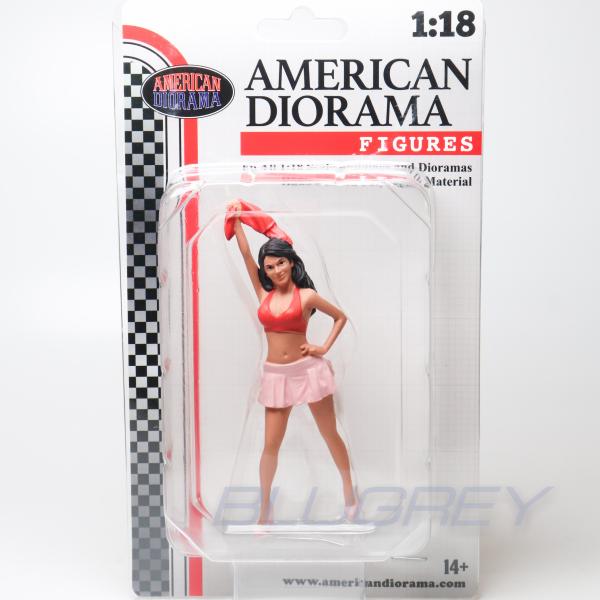 アメリカン ジオラマ 1/18 レーススターター 女性 American Diorama