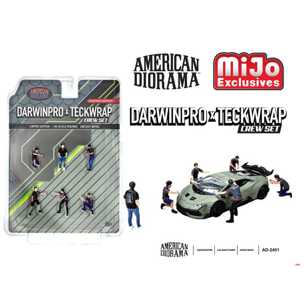アメリカンジオラマ 1/64 フィギュア ダーウィンプロ x テックラップ クルー American Diorama Figures DarwinPro x Teckwrap Crew