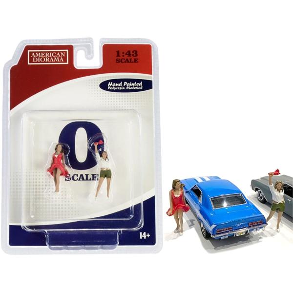 アメリカン ジオラマ 1/43 フィギア 70年代 スタイル セット4 ドラッグ