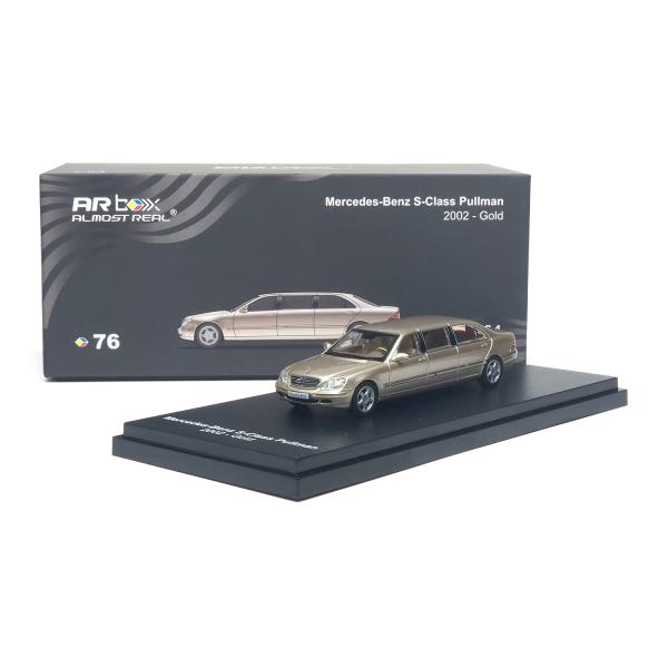 AR Box オールモストリアル 1/64  メルセデスベンツ S600 プルマン 2002 ゴールド Mercedes S-Class S600 Pullman