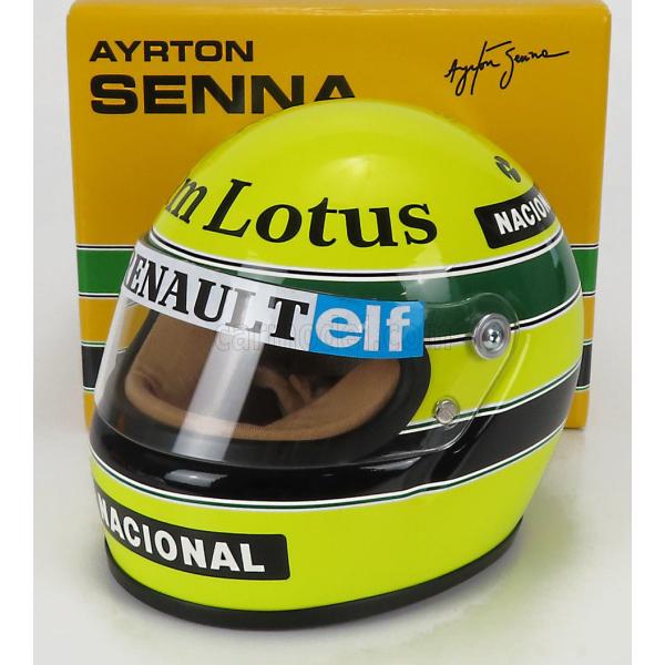 ミニ ヘルメット 1/2 アイルトン・セナ ロータス ルノー F1 1985 ミニ ヘルメット 1/2 アイルトン・セナ ロータス ルノー F1 1985