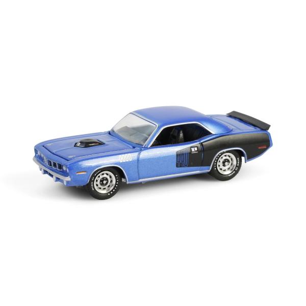 グリーンライト 1/64 プリマス クーダ 440 6bbl Shaker 1971 ブルー Greenlight Plymouth Cuda 60th anniversary