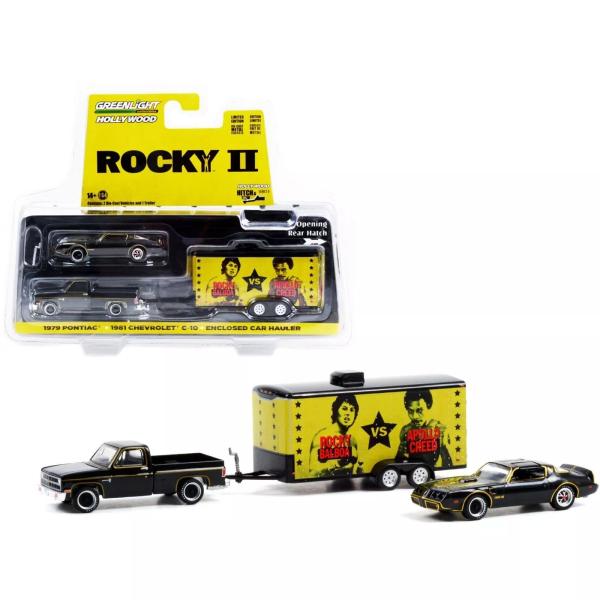 グリーンライト 1/64 ヒッチ＆トウ ロッキー2 シボレー C-10 + ポンティアック ファイヤバード トランザム GREENLIGHT Rocky II
