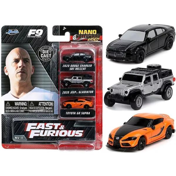 JADA TOYS ナノ ハリウッド 1/65 ワイルドスピード 3台セット NANO HOLLYWOOD RIDES FAST &amp; FURIOUS 9 32481