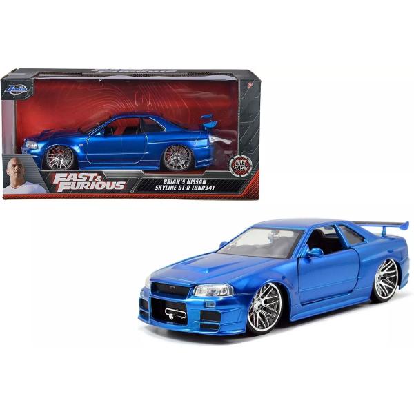 JADA ブライアン　日産　スカイライン　R34 GT-R ワイルド・スピード Amazon | Jada TOYS 1:24スケール「ワイルドスピード