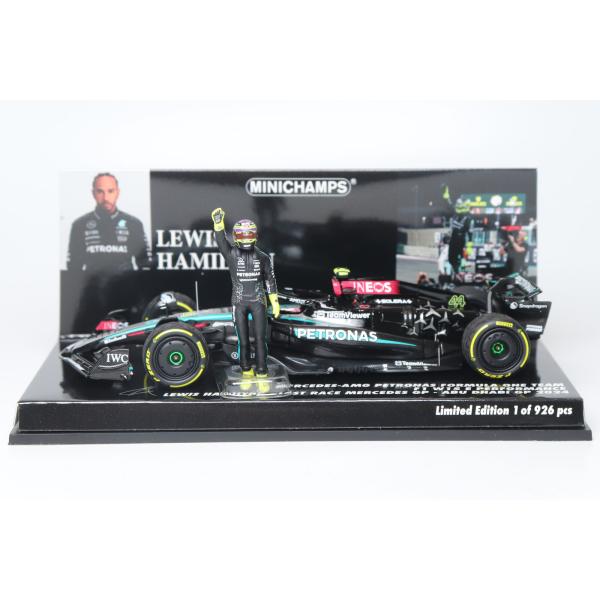 ミニチャンプス 1/43 メルセデスAMG F1 W15 #44 ルイス・ハミルトン アブダビGP 2024 フィギュア付き Minichamps Lewis Hamilton