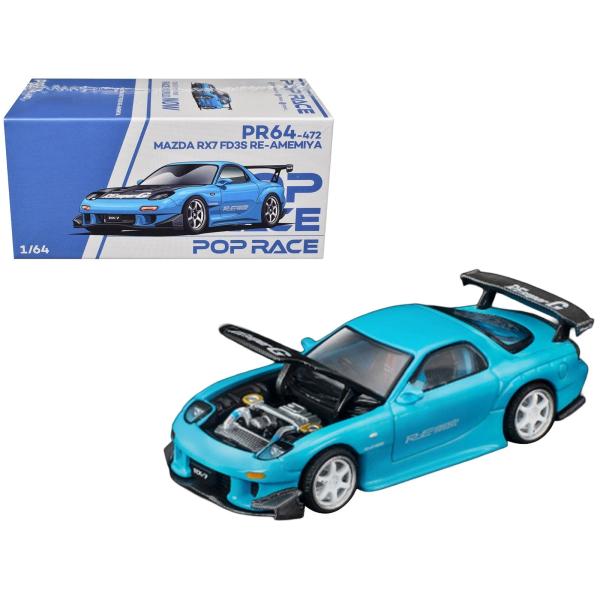 POP RACE 1/64 マツダ RX-7 (FD3S) RE:雨宮 ブルー Mazda RE-Amemiya 東京オートサロン2026限定