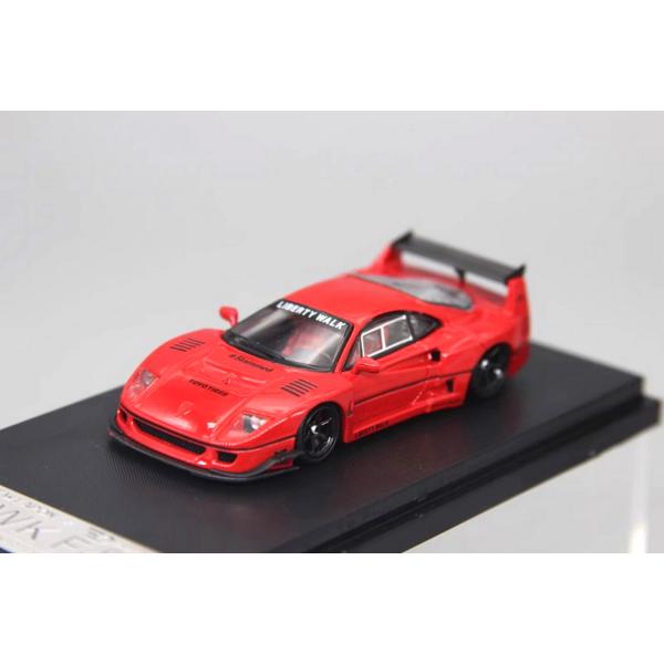 LBWK F40スポーツカー レッド Ferrari F40 LBWK Red 1:64 Street Warrior diecast scale model car