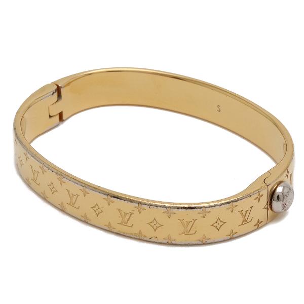 【美品】ルイヴィトン カフ・ナノグラム M00251 ブレスレット　バングル LOUIS VUITTON ルイ ヴィトン カフ ナノグラム バングル