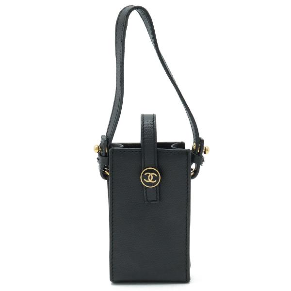 CHANEL - CHANEL シャネル ココボタン シガレットケース IQOSケース アイコスケース 携帯ケース ポーチ 小物入れ レザー ブラック ゴールド金具 A20911 CHANEL シャネル ココボタン シガレットケース IQOSケース