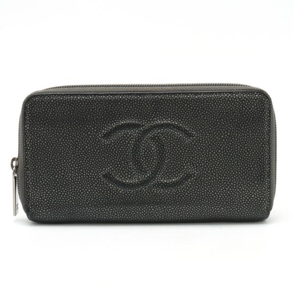 シャネル　長財布　キャビアスキン　黒　ココマーク CHANEL（シャネル） 並行輸入 長財布 キャビアスキン CHANEL LONG