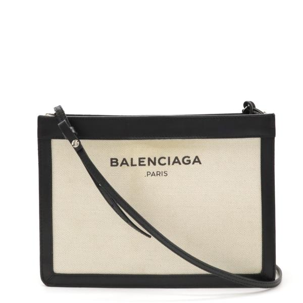 美品✨バレンシアガ　ネイビーポシェット　2wayショルダー　デニム　レザー　ロゴ BALENCIAGA（バレンシアガ） ネイビーポシェット ロゴ ショルダー