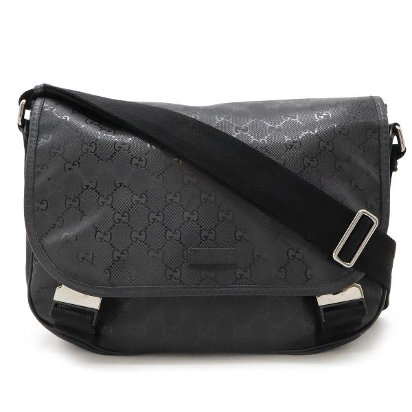 GUCCI ショルダーバッグ GG シルバー金具 A4 PC収納可 大容量 黒 blumin_12490378
