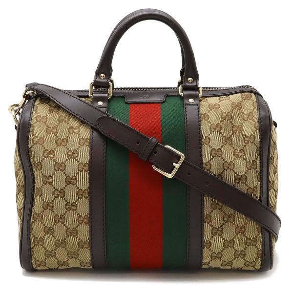 GUCCI グッチ GGキャンバス シェリーライン ハンドバッグ ミニボストン  
