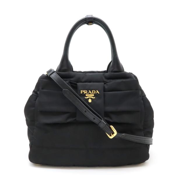 PRADA プラダ リボン ハンドバッグ トートバッグ 2WAY PRADA プラダ リボン ハンドバッグ トートバッグ 2WAY
