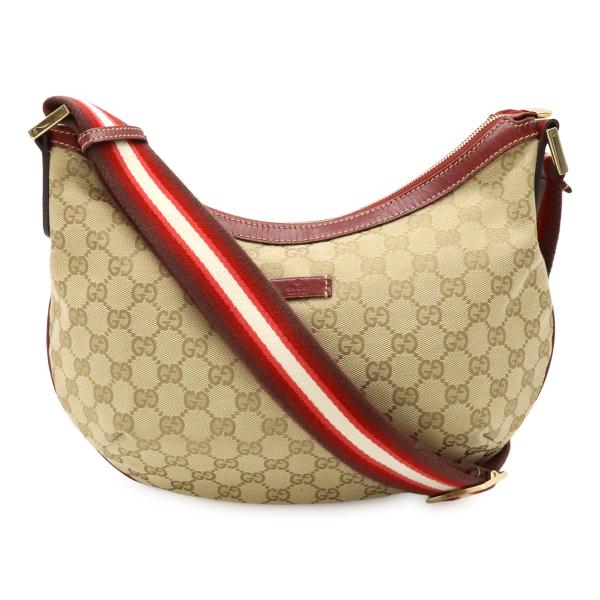 GUCCI（グッチ） GGキャンバス ショルダーバッグ 斜め掛け レザー