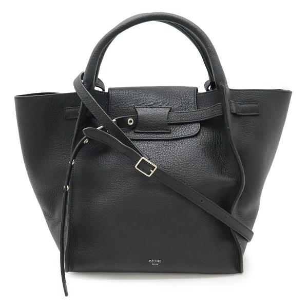CELINE セリーヌ ビッグバッグ スモール ハンドバッグ 2WAY ショルダーバッグ 斜め掛け レザー ブラック 黒 シルバー金具 183313 CELINE（セリーヌ） ビッグバッグ スモール ハンドバッグ 2WAY