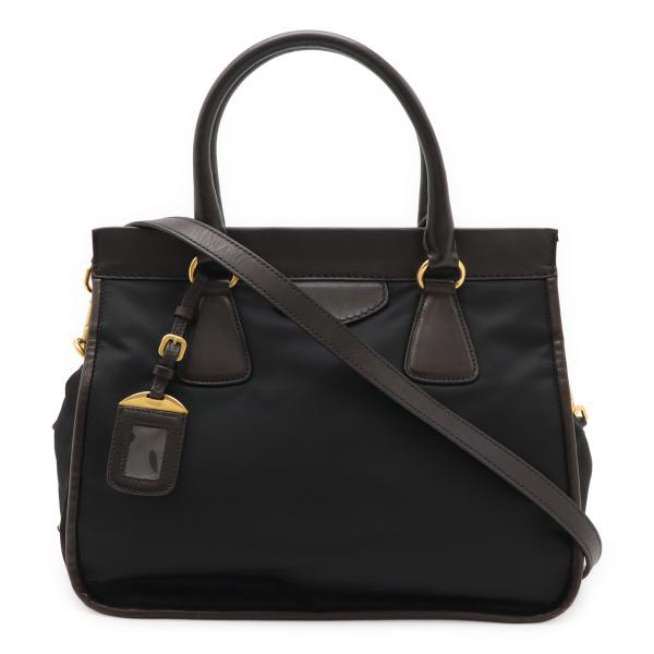 PRADA プラダ TESSUTO+CITY CA テスート ハンドバッグ 2WAY ショルダーバッグ ナイロン レザー NERO+MORO ブラック 黒 ダークブラウン BN2208 PRADA（プラダ） TESSUTO+CITY CA テスート ハンドバッグ 2WAY