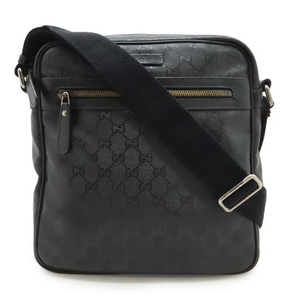 【美品】 GUCCI ショルダーバッグ gg柄 レザー 黒 ポシェット 大人気 GUCCI（グッチ） GGインプリメ ショルダーバッグ ポシェット 斜め掛け