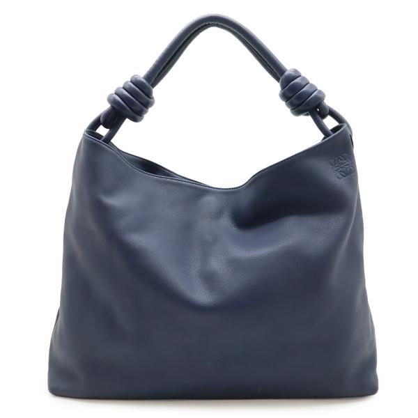 LOEWE ロエベ アナグラムロゴ ヌバックレザーショルダーバッグ ネイビー LOEWE（ロエベ） フラメンコ ホーボー アナグラム ショルダーバッグ