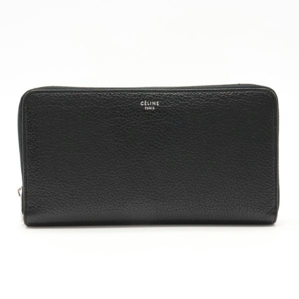 セリーヌ CELINE ラージ ジップ ウォレット BLACK長財布 工場は直販