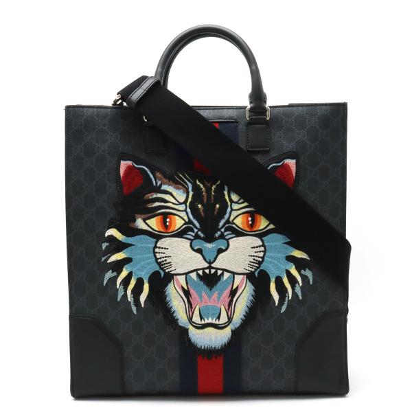 GUCCI グッチ GGスプリーム アングリーキャット トートバッグ GUCCI グッチ GGスプリーム アングリーキャット トートバッグ