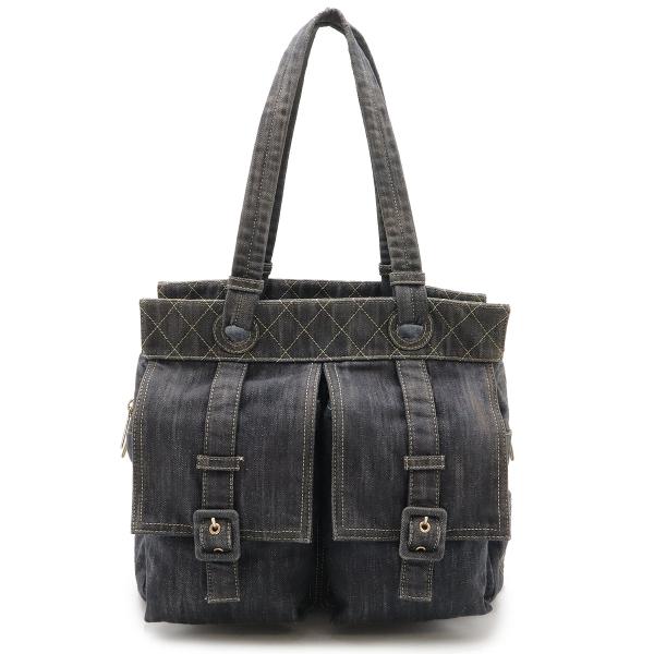 CHANEL シャネル スパークリングデニム ココマーク トートバッグ