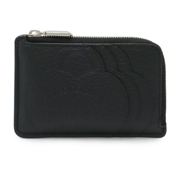 TIFFANY&Co. ティファニー リターン トゥ ティファニー ケース 小銭入れ ラウンドファスナー レザー 黒 ブラック  シルバー金具 blumin_22550665