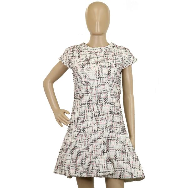 アパレル)CHANEL シャネル ココマーク フレア ワンピース ツイード 綿