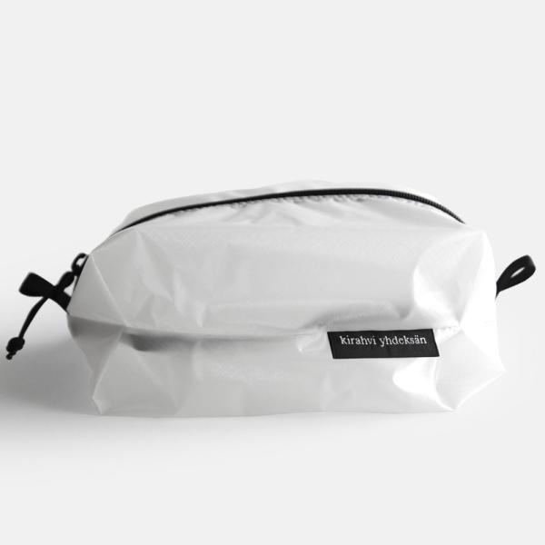 kirahvi yhdeksan / Light pouch - square M (white) | メール便可 3点