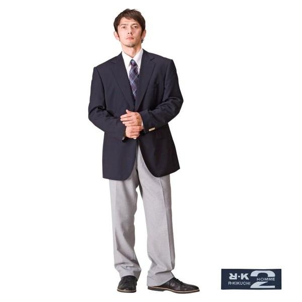 RYOKO KIKUCHI HOMME2 ワンタックパンツ ライトグレー 1024-8151-1 【大きいサイズ】[100･105･110･115･120･130･140] 大きいサイズ RYOKO KIKUCHI HOMME2 ワンタックパンツ ライトグレー