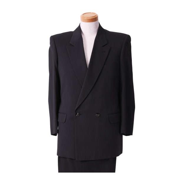 【大きいサイズ】【メンズ】 セミピークダブル2ツ釦1ツ掛スーツ ブラック×パープル 1122-5350-3 [2L･3L･4L] 大きいサイズ メンズ セミピークダブル2ツ釦1ツ掛スーツ ブラック