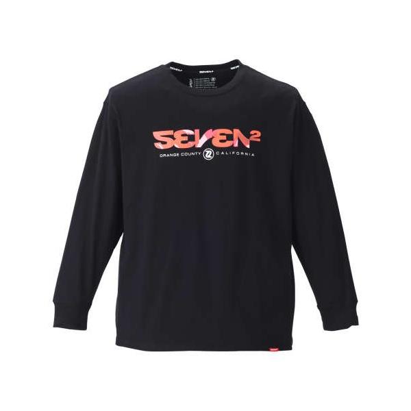 SEVEN2 カモフラロゴ長袖Tシャツ ブラック 1168-8300-2 3L 4L 5L 6L