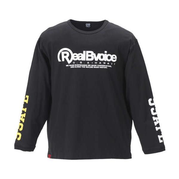 RealBvoice FLAG長袖Tシャツ ブラック 1178-8640-2 3L 4L 5L 6L