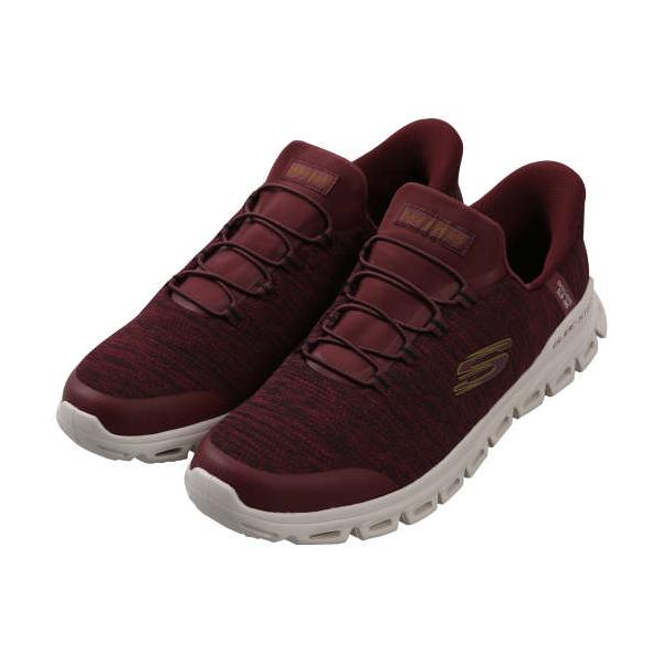 大きいサイズ メンズ SKECHERS スニーカー SLIP-INS GLIDE-STEP バーガンディ 1240-5251-1 30 31 SKECHERS（スケッチャーズ） 大きいサイズ メンズ スニーカー SLIP-INS