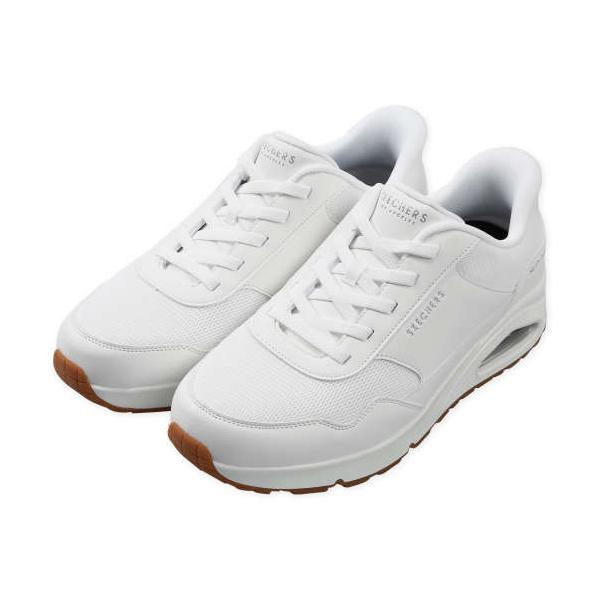 大きいサイズ メンズ SKECHERS スニーカー UNO-BANKSIA SLIP-IN ホワイト 1240-5253-1 30 31 32