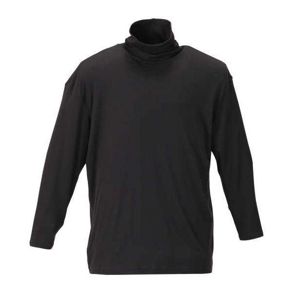 大きいサイズ メンズ Heatchanger タートルネック 長袖 Tシャツ ブラック 1249-3331-1 3L 4L 5L 6L 7L 8L