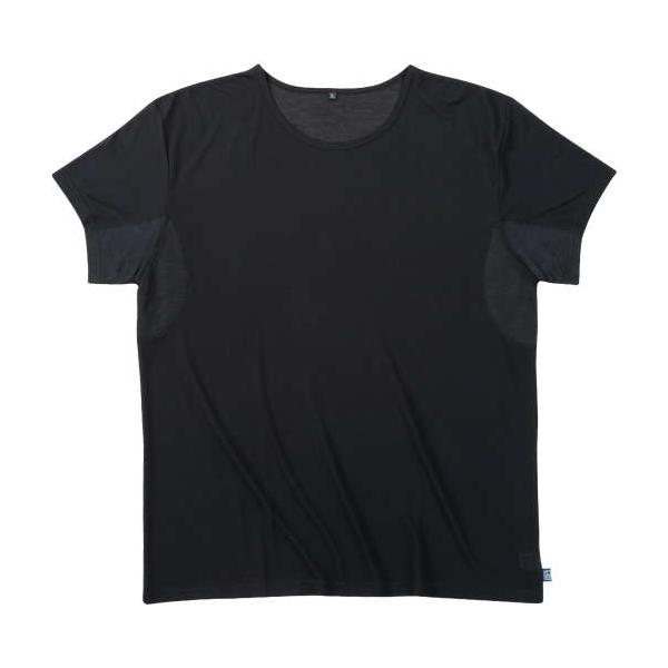 大きいサイズ メンズ EDWIN デニスラ 二分袖 クルーネック Tシャツ ブラック 1249-5250-2 3L 4L 5L 6L 7L 8L