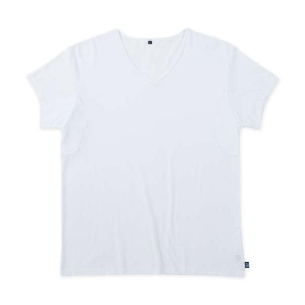 大きいサイズ メンズ EDWIN デニスラ 二分袖 Vネック Tシャツ ホワイト 1249-5251-1 3L 4L 5L 6L 7L 8L