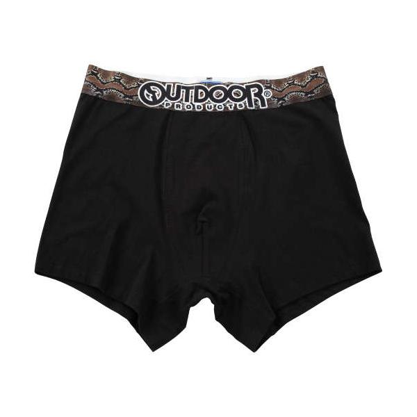 大きいサイズ メンズ OUTDOOR PRODUCTS 綿ベア天転写ゴムブラック ボクサーパンツ ブラック×パイソン 1249-5301-2 3L 4L 5L 6L 7L 8L