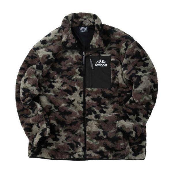 大きいサイズ メンズ OUTDOOR PRODUCTS 裏メッシュ ボア フリース ジャケット アイボリー系 1253-5325-1 3L 4L 5L 6L 8L OUTDOOR PRODUCTS（アウトドアプロダクツ） 大きいサイズ メンズ 裏