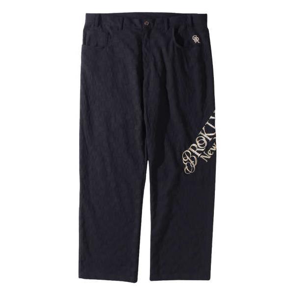 大きいサイズ メンズ GLADIATE 刺繍ブロックジャガード パンツ