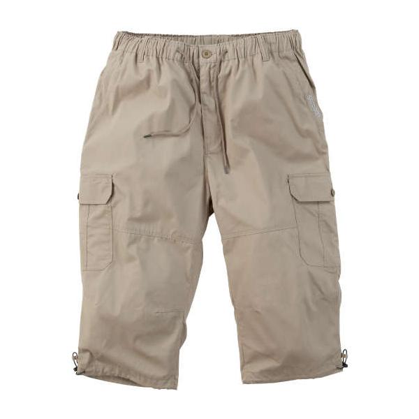 大きいサイズ メンズ OUTDOOR PRODUCTS TCウェザー カーゴ クロップド パンツ ベージュ 1254-5200-1 3L 4L 5L 6L 7L 8L