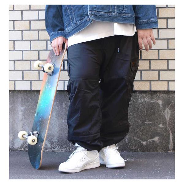 大きいサイズ メンズ OUTDOOR PRODUCTS TCウェザー2WAY イージー カーゴ パンツ ブラック 1254-5370-2 3L 4L 5L 6L 7L 8L
