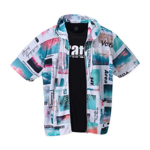 �傫���T�C�Y �����Y BEAUMERE ���ؑ��� ���� �t���W�b�v �p�[�J�[ + ���� T�V���c �O���[���n × �u���b�N 1258-2272-1 3L 4L 5L 6L