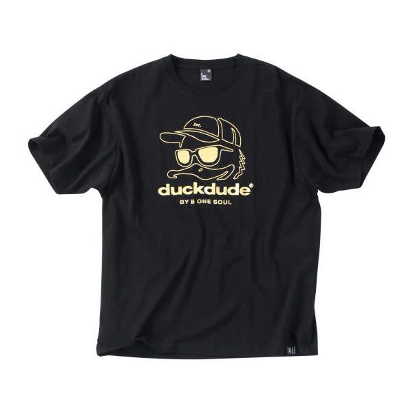 大きいサイズ メンズ b-one-soul DUCK DUDEメタリックフェイス 半袖 Tシャツ ブラック 1258-3281-2 3L 4L 5L 6L