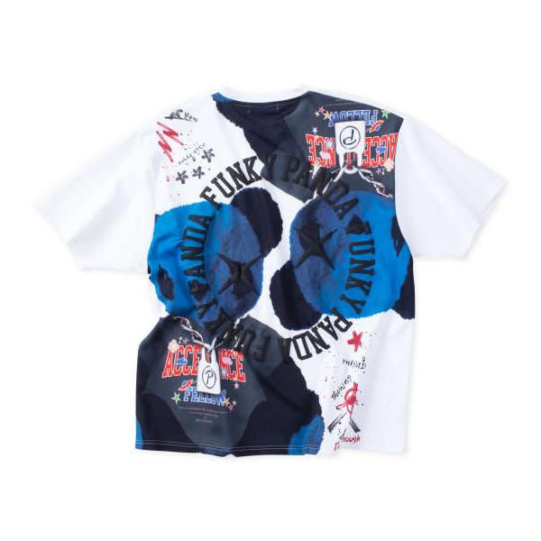 大きいサイズ メンズ FUNKY PANDA by in the attic イタズラカレッジロゴ 半袖 Tシャツ ホワイト 1258-4200-1 3L 4L 5L 6L