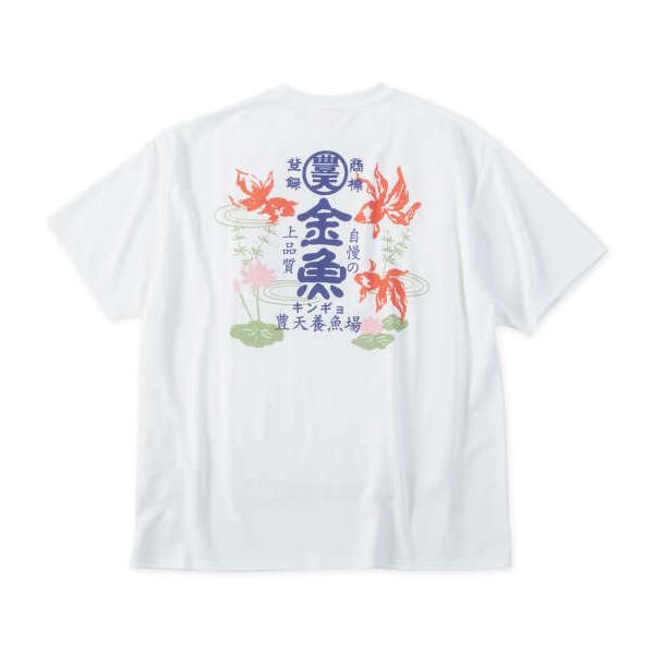 大きいサイズ メンズ 豊天 金魚DRYハニカムメッシュ 半袖 Tシャツ ホワイト 1258-6256-1 3L 4L 5L 6L 7L 8L